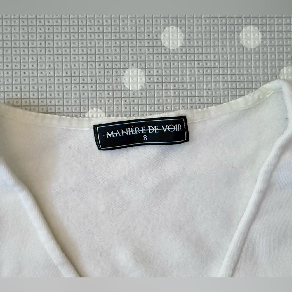 [SOLD] Manière De Voir black v-neck sweatshirt jumper dress size 8 - Picture 3 of 7